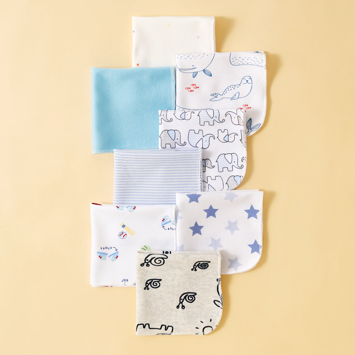 Wholesale Baby Cotton Squares 8 Pack Baby Supplies